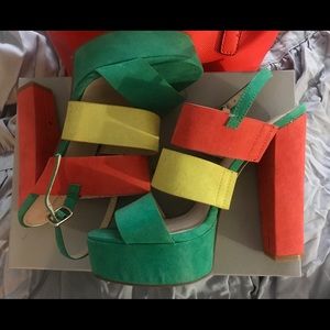 Block Heels with Matching Purse